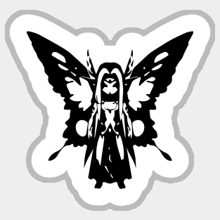 Fairy King minimal silhouette white Sticker